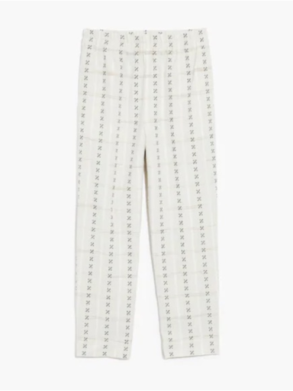 Madewell- Jacquard Tapered Huston Pull-On Crop Pants